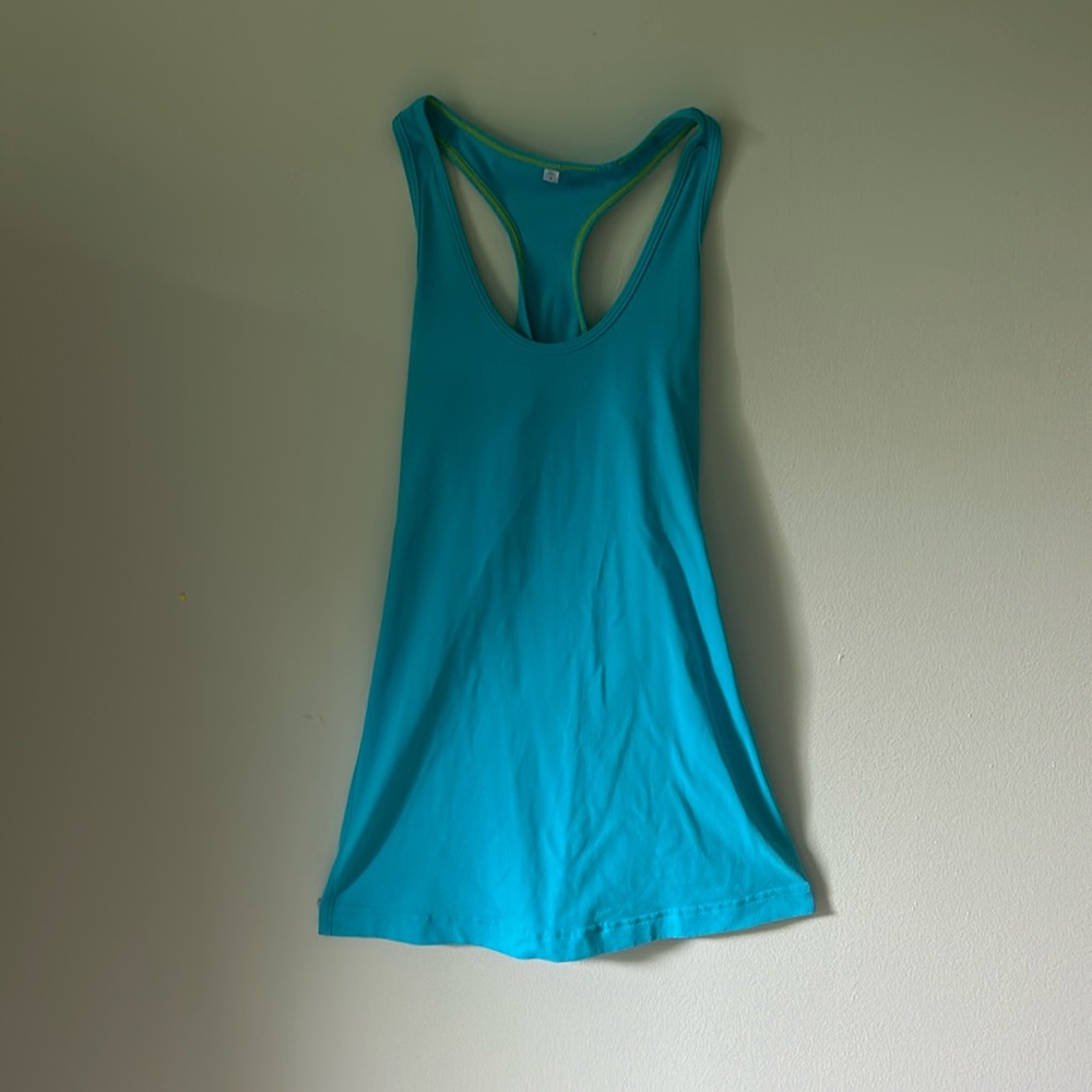 Blue Lululemon tank top